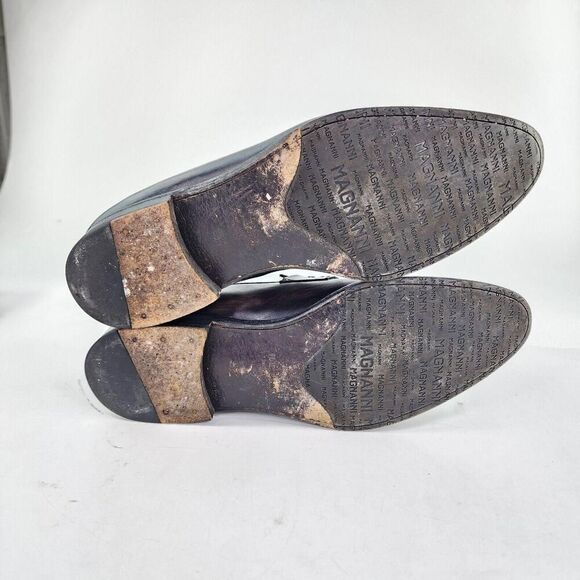 MAGNANNI THE MAINE DRESS LOAFERS US 8.5 M REED BROWN DISTRESSED SLIP-ON SHOES - Picture 7 of 13